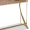 Baxton Studio Lafoy Natural Finished Wood and Gold Finished 2-Drawer Console Table 153-9202 - alternate 3